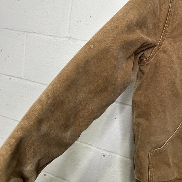 Y2K Carhartt Quilted Hooded Active Jacket “Brown” WJ130 - Picture 6 of 9